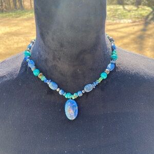 Carolyn Pollack Relios Sterling Sliver turquoise Beaded Necklace